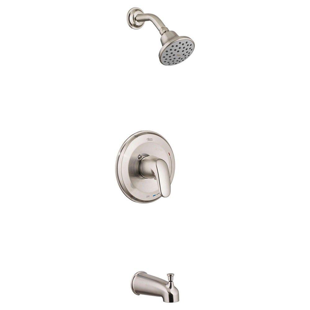 American Standard TU075508.295 Colony Pro One Handle Single Function Bathtub & Shower Faucet in Brushed Nickel Trim Only