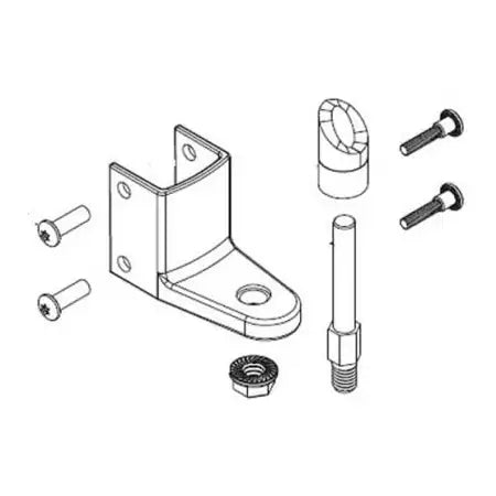 Bradley HDWT-T110 Metal Toilet Partition Bottom Hinge Kit Zamak Baked Enamel