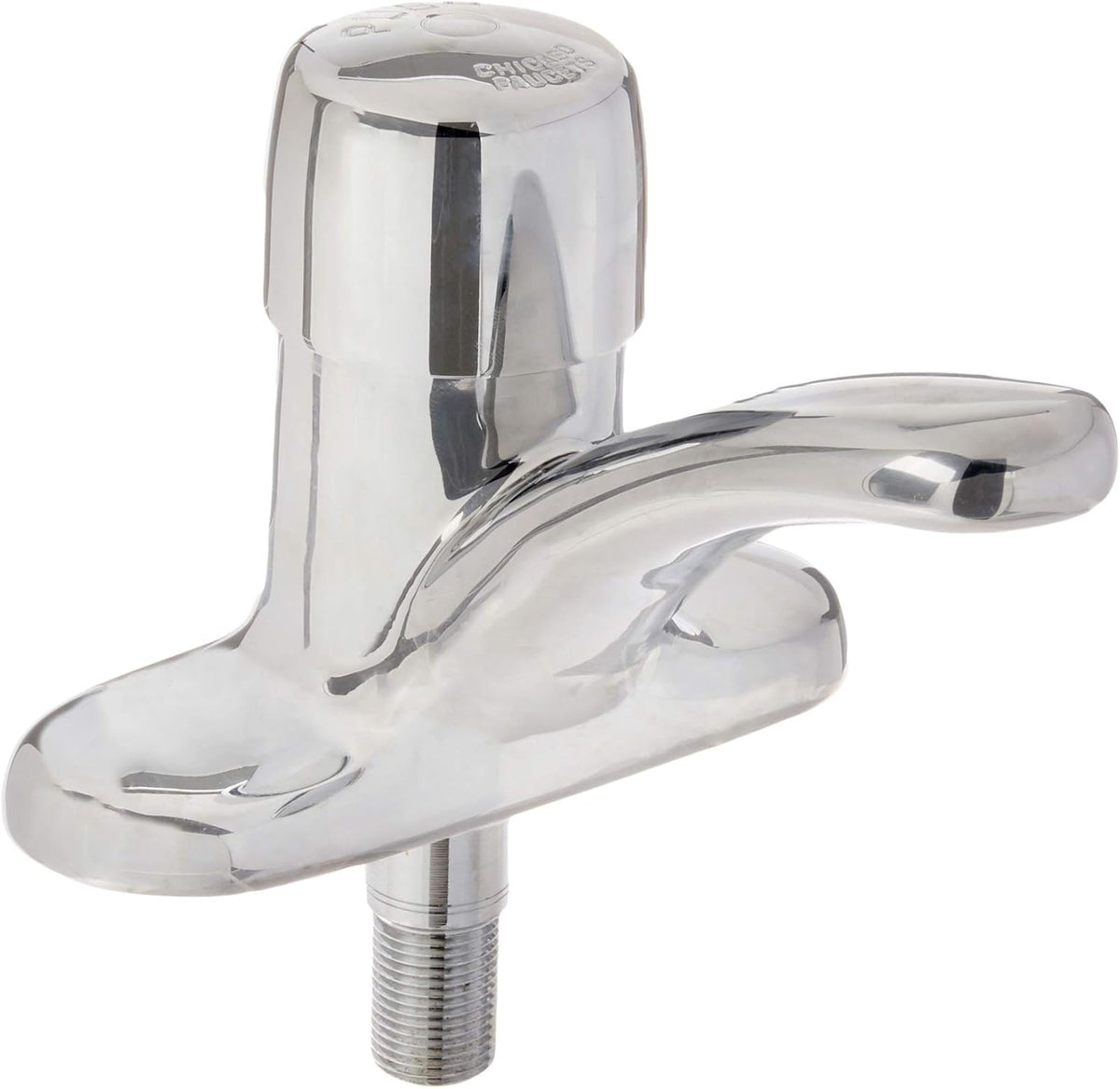 Chicago Faucets 3400-ABCP Low Arc Chrome Deck-Mounted Metering Sink Faucet