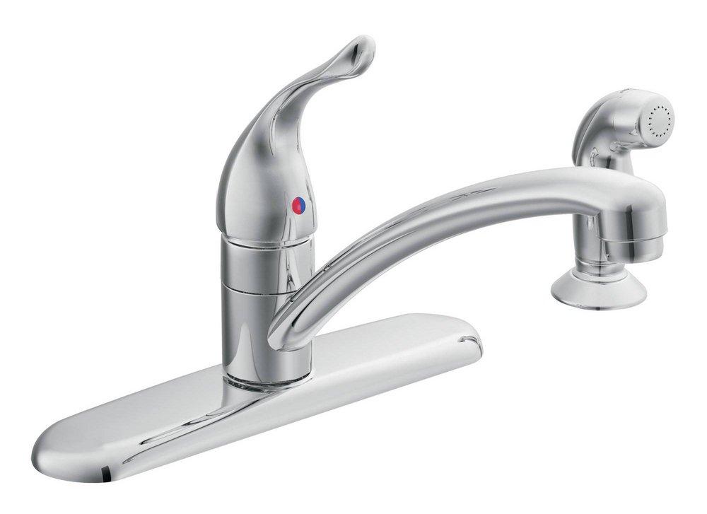 Moen 67430 Chateau Chrome One-Handle Kitchen Faucet with Protege Side Spray