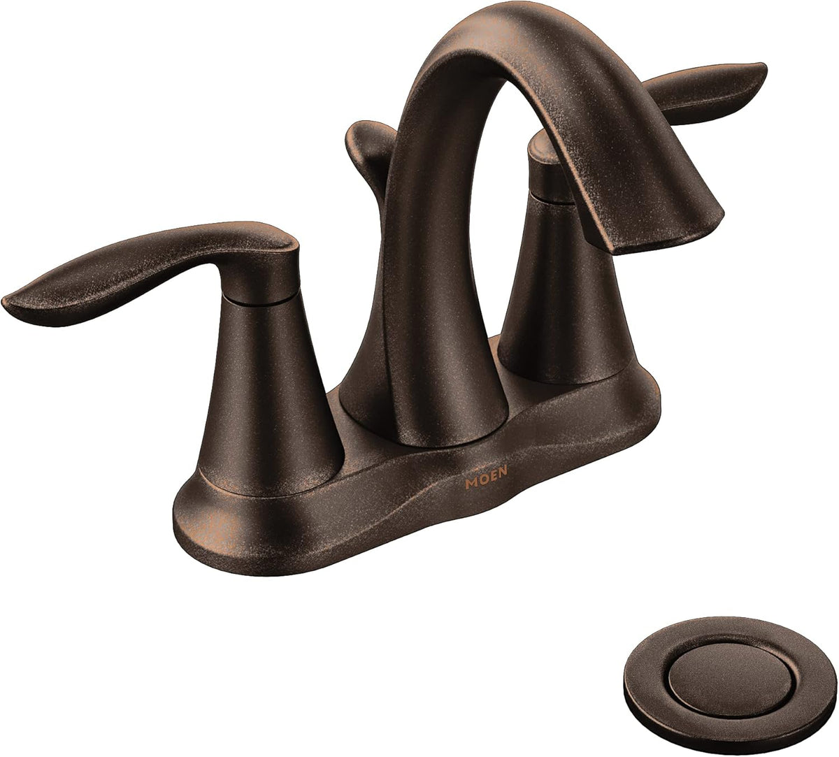 Moen 6410ORB Eva Oil-Rubbed Bronze Two-Handle Centerset Lavatory Faucet with Drain Assembly