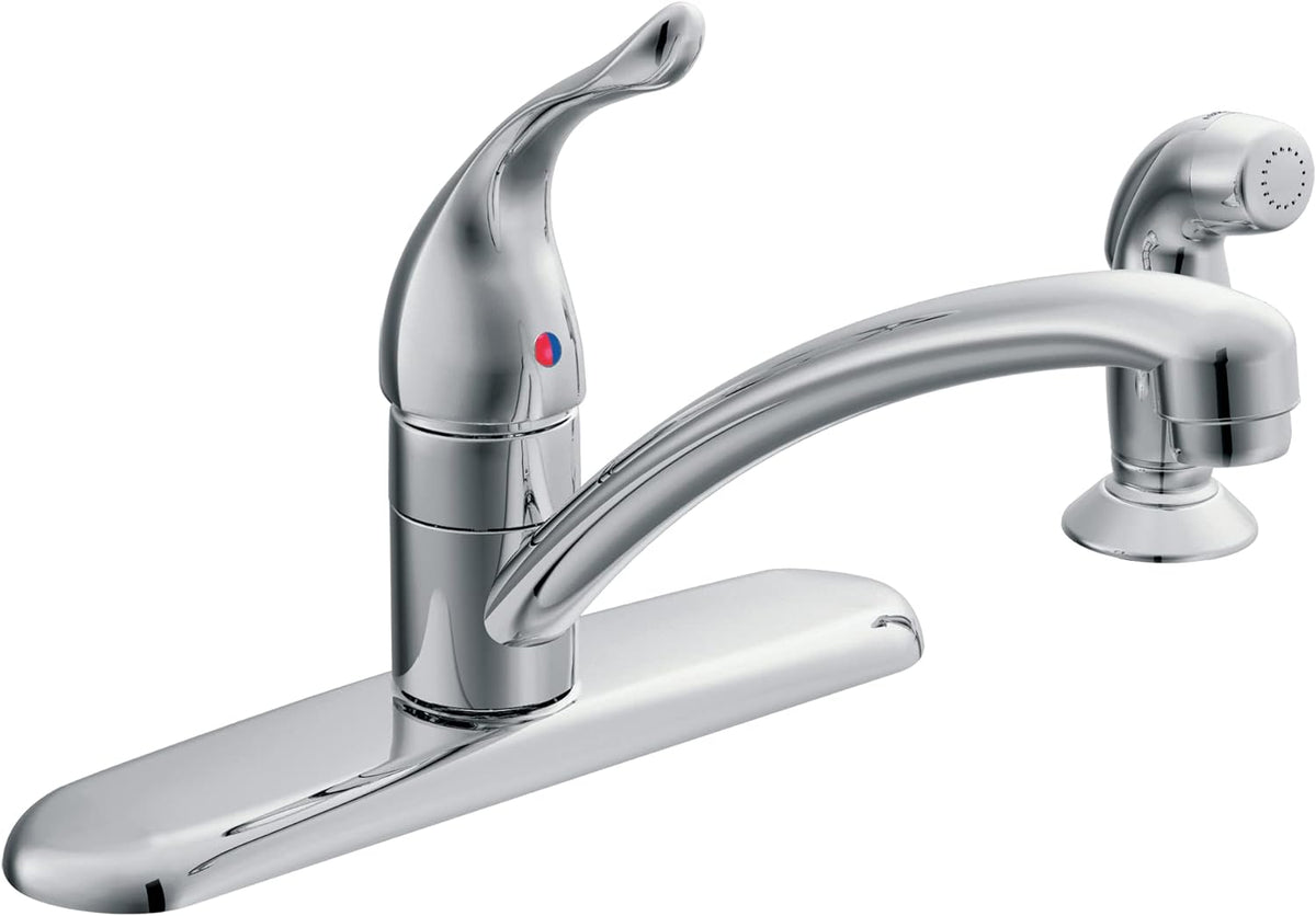 Moen 7430 Chateau Single Handle Kitchen Faucet with Side Spray Chrome