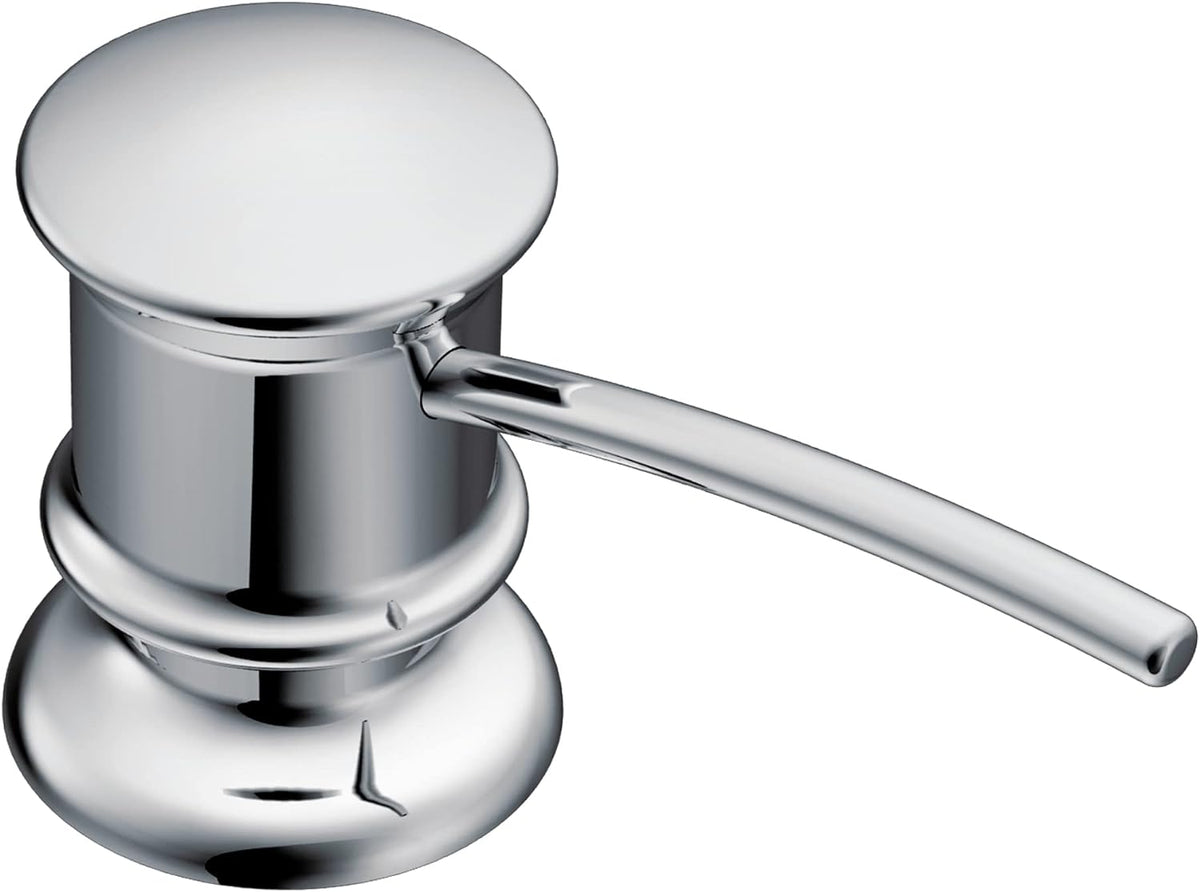 Moen 3944 Deck Mounted Kitchen Soap Dispenser with Above the Sink Refillable Bottle Chrome