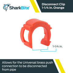 SharkBite UXLDC35 Plastic Demount Clip 1-1/4 Inch