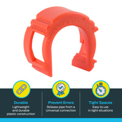 SharkBite UXLDC35 Plastic Demount Clip 1-1/4 Inch