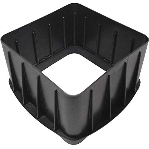 Tuf-Tite B1-RIS Riser Plastic Black 12-1/4 x 12-1/4 x 7-1/4