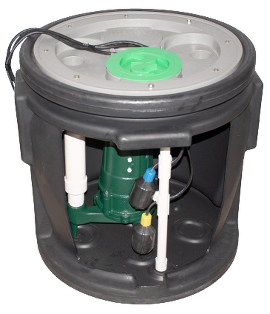 Zoeller 915-0049 1/2 HP Cast Iron Grinder Pump 115V 24 x 24 Basin System