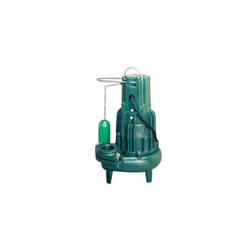 Zoeller 282-0034 Model BN282 Waste-Mate Cast Iron Sewage Pump w/ Variable Level Float Switch - 115 V (Single Seal)