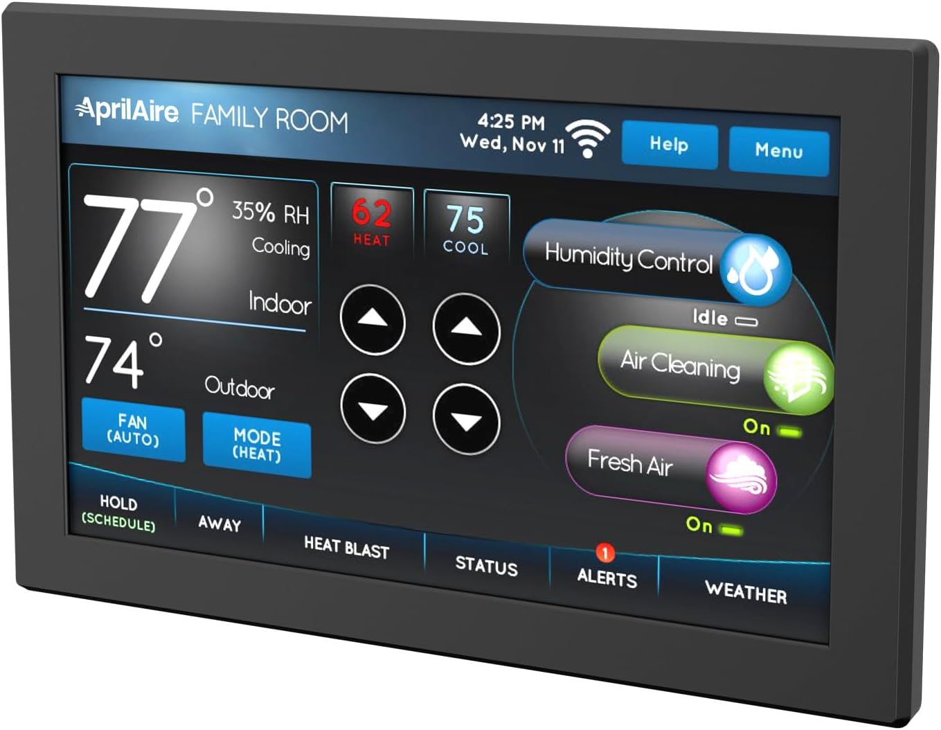 Aprilaire 8920W Wi-Fi Programmable Color Touchscreen Thermostat IAQ Control