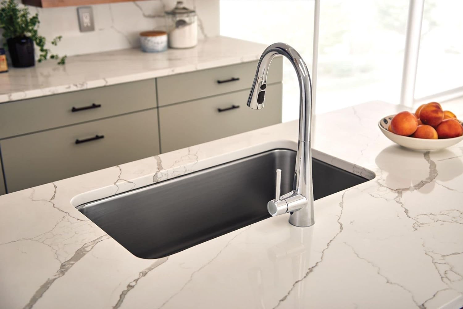 Moen 7864 Sleek Chrome One-Handle Pulldown Kitchen Faucet