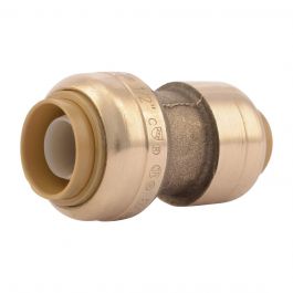 SharkBite U009LF Reducing Coupling 3/8 x 1/2 Inch Brass