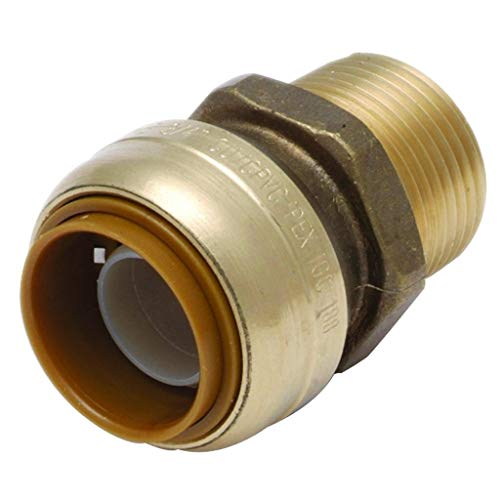 SharkBite U138LF Coupling Brass Push Male Bullnose Adapter 3/4 inch x 1/2 inch MNPT