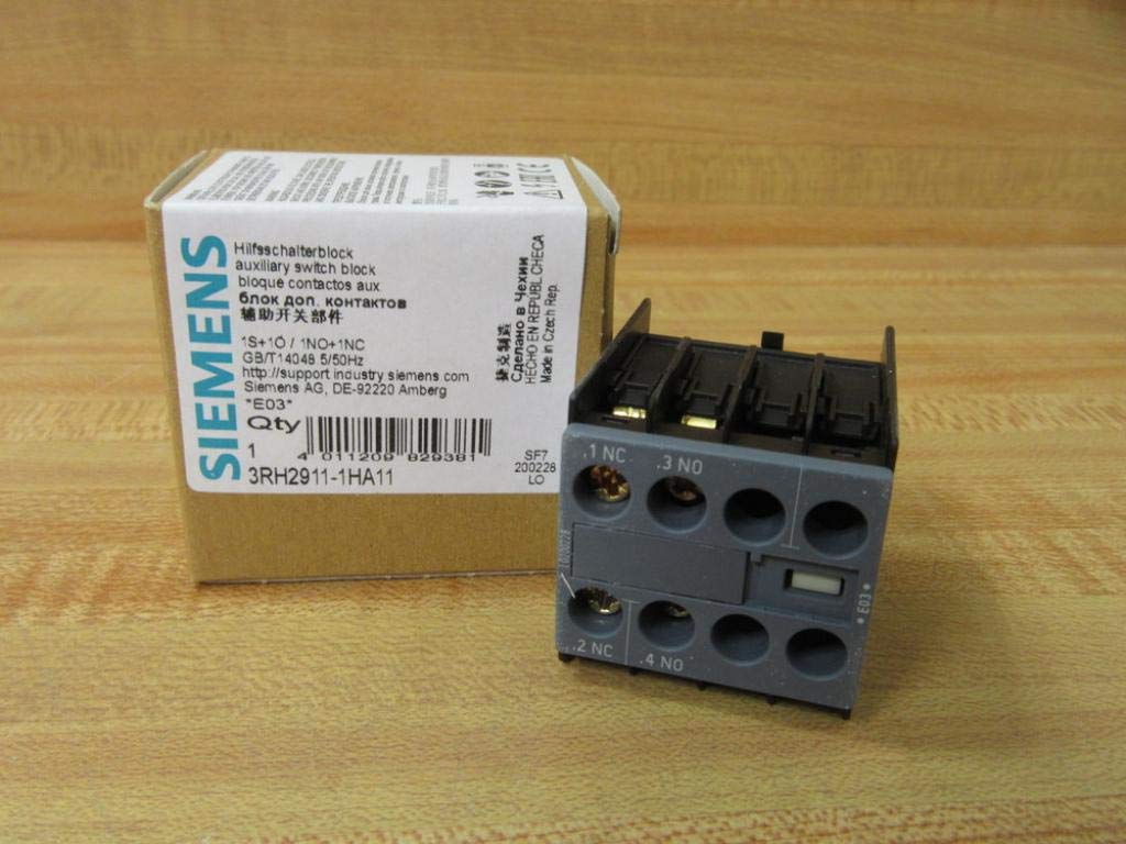 Siemens 3RH2911-1HA11 Auxiliary Switch 1 NO + 1 NC Screw Terminals