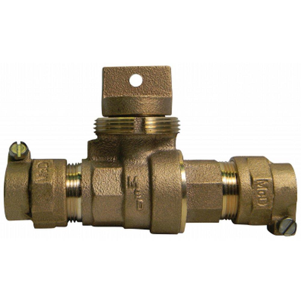 AY McDonald 5142-137 3/4 in. PEP Brass Ball Valve Curb Stop