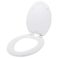 Jones Stephens C014WDS00 Comfort Elongated Closet Front Toilet Seat with Cover in White