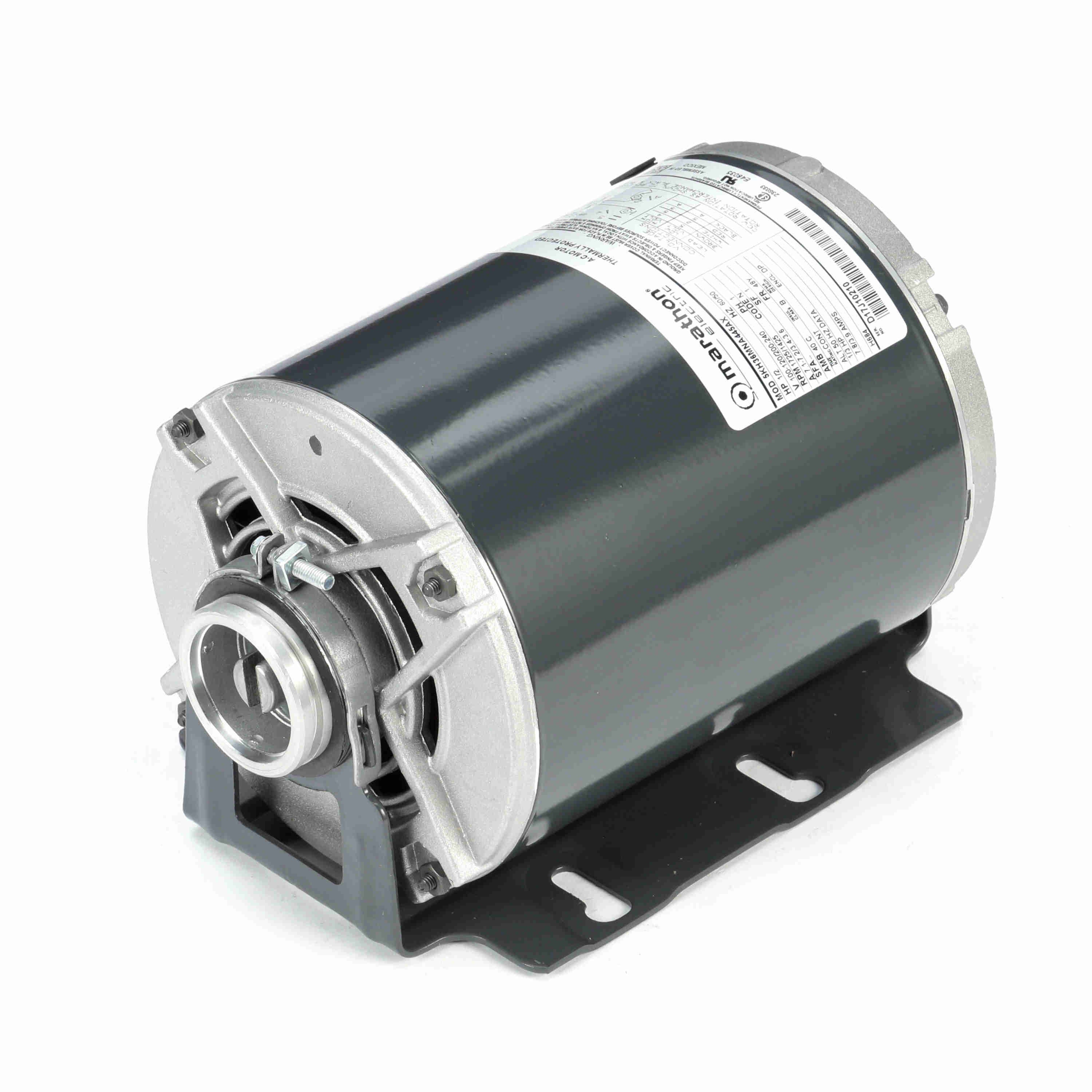 MARATHON MOTORS Marathon MH684 48Y Frame Open Drip Proof 5KH36MNA445X Carbonator Pump Motor, 1/2 hp, 1800/1500 RPM, 100-120/200-240 VAC, 1 Split Phase, 2 Speeds, Ball Bearing, Rigid Base