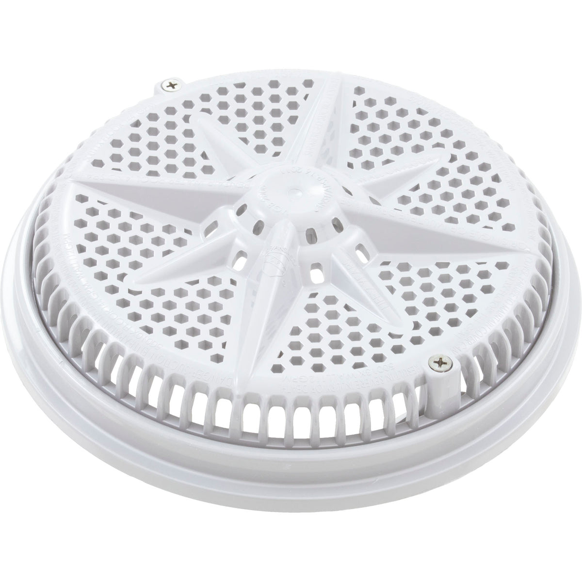 Pentair 500103 8-Inch White Cover with Single Short Ring Replacement StarGuard Pool and Spa Main Drains