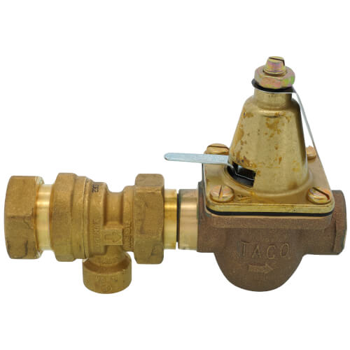 Taco 3493-075-BT1 3/4 Brass Combination Boiler Feed Valve Backflow NPT x NPT