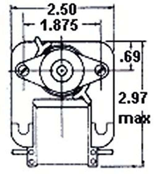 Fasco K612 C-Frame Motor Open K Line Shaded Pole OEM Replacement 1/65 HP 3000 RPM 115 VAC 60 Hz 0.73 Amps