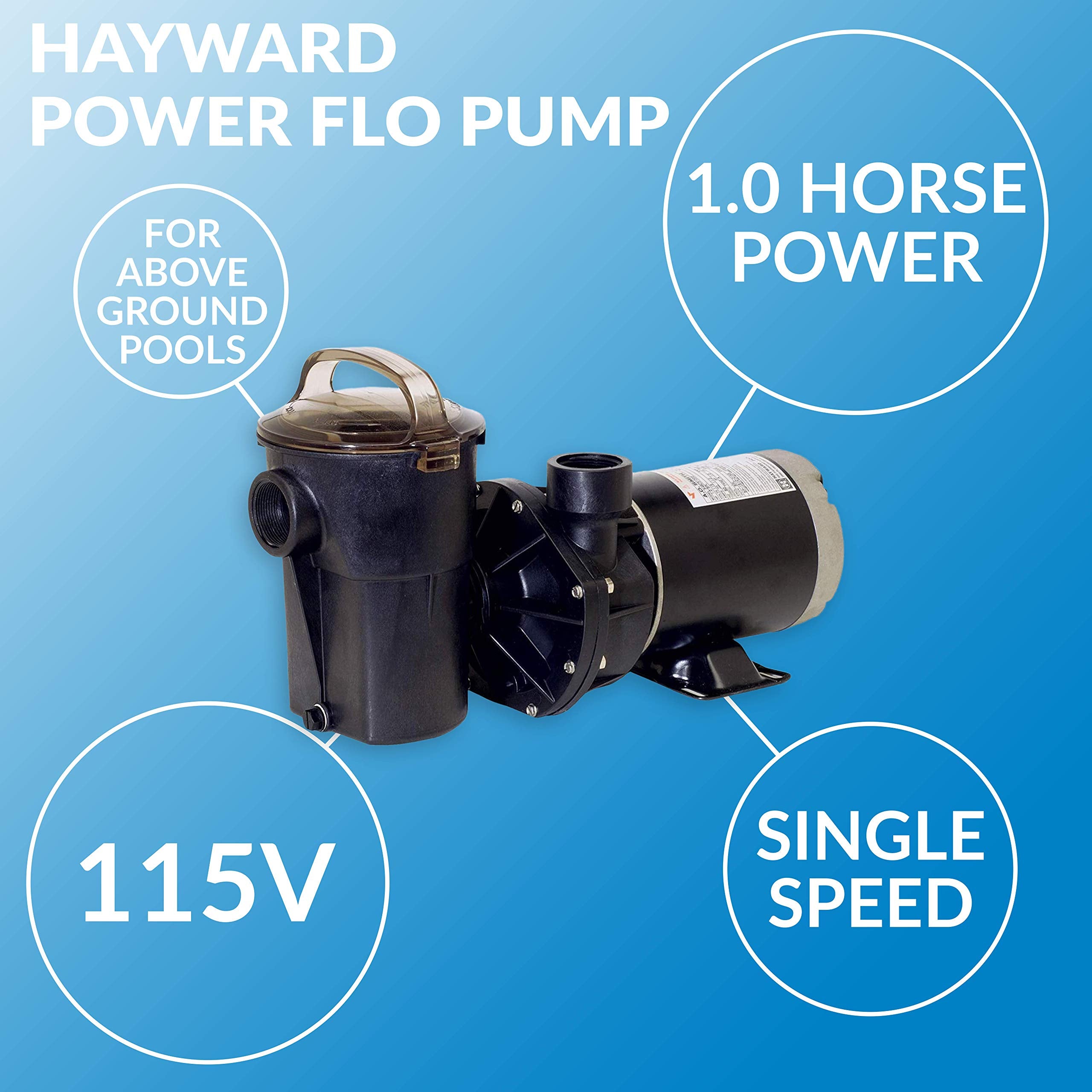 Hayward W3SP1580 PowerFlo LX Pool Pump 1 HP 115V Above Ground