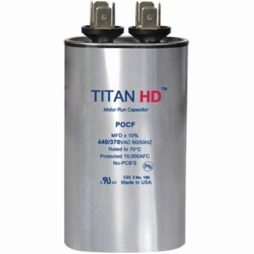 Packard POCF10A Single Heavy Duty Motor Run Capacitor 10 uF 440 VAC Oval Aluminum Case