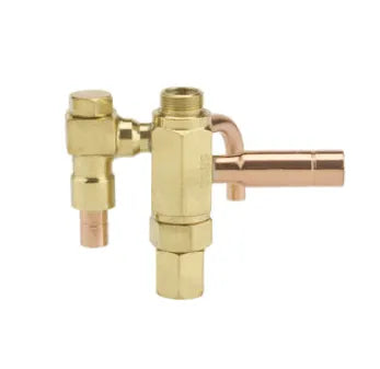 Sporlan SQBODY Thermostatic Expansion Valve Body Only Internally Equalized 3/8 Inch ODF Male Inlet x 1/2 Inch ODF Male Outlet