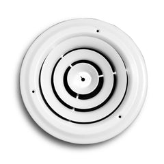 Truaire 800-08 Round Air Diffuser 8 Inch Round Ceiling Diffuser White