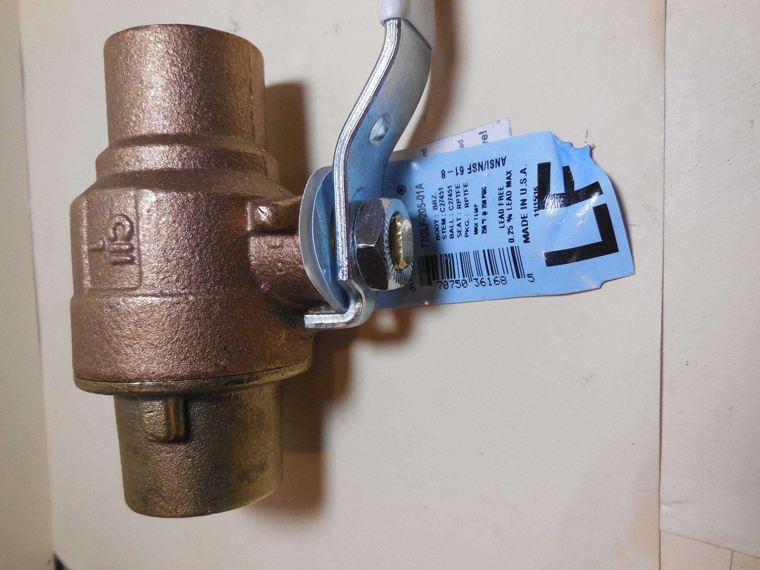 Apollo Valves 77CLF-205-01A Ball Valve 600 PSI 1 inch Lead-Free Bronze