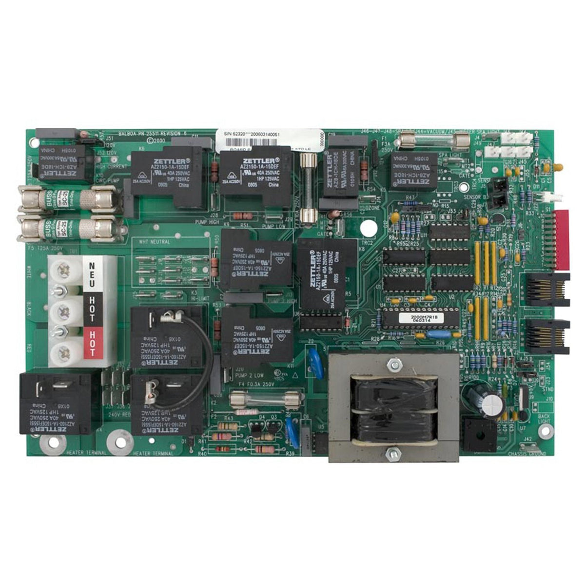 Balboa Water Group 52320-01 2000LE Systems Circuit Board