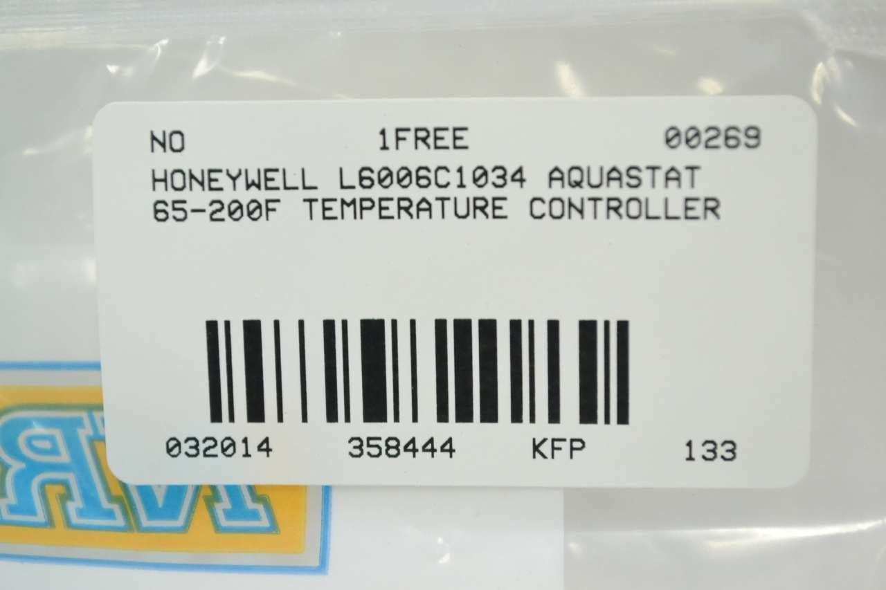 Honeywell L6006C1034 Aquastat Controller 65-200F Temperature Range