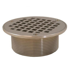 Jones Stephens D60990 3-1/2 in. IPS Metal Round Strainer in Chrome Plated