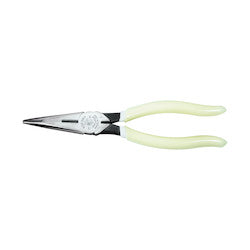 Klein Tools D203-8-GLW Pliers Long Nose Side-Cutters Hi-Viz 8-Inch