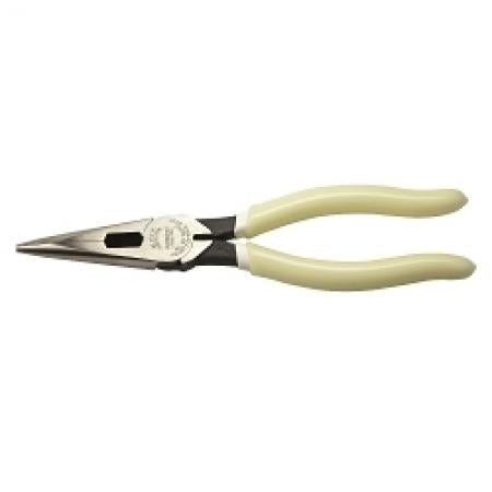 Klein Tools D203-8-GLW Pliers Long Nose Side-Cutters Hi-Viz 8-Inch