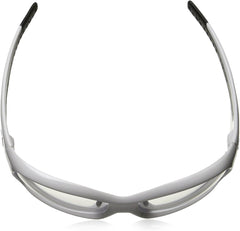 MCR Safety SR120 Swagger Brash Look Polycarbonate Dual Lens Glasses with Polished White Frame and Clear Lens