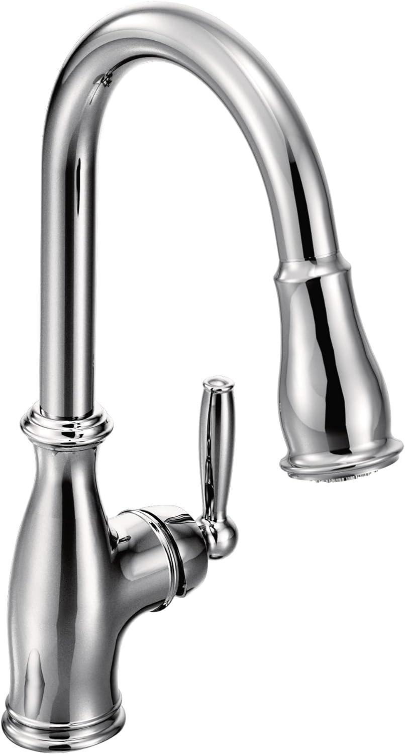 Moen 7185C Brantford Chrome One-Handle Pulldown Kitchen Faucet