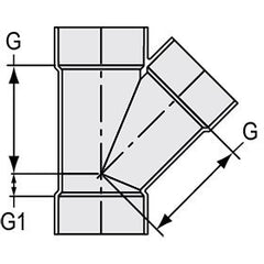 Spears P600-060 6 PVC DWV Wye HubXHubXHub