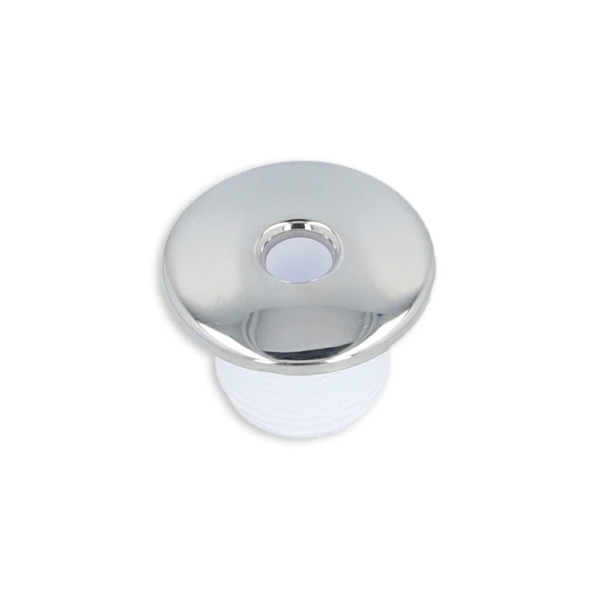 Waterway Plastics 212-9870 Non-Adjustable Jet Internal Ozone & Cluster, White with Stainless Escutcheon