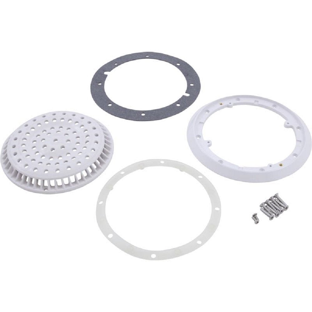 WATERWAY PLASTICS Waterway 640-2240 V Main Drain Cover 8 Round with Frame