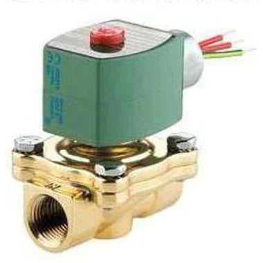 ASCO 8210G012 Solenoid Valve 8210 2-Way Brass 1/2 Inch NPT Normally Open 120 Alternating Current NBR