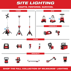 Milwaukee 2146-20 M18 Radius LED Compact Site Light with One-Key 4,400 Lumens