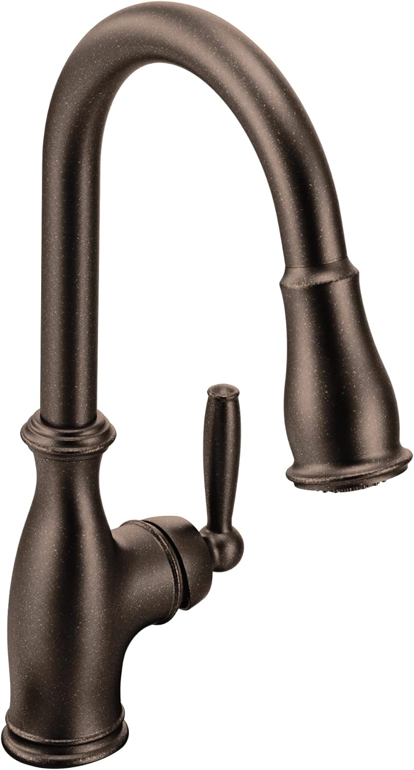 Moen 7185ORB Brantford Oil-Rubbed Bronze One-Handle Pull-Down Kitchen Faucet, 15.5 in