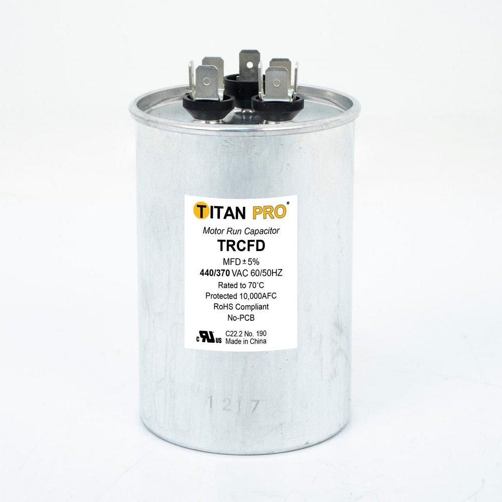 Packard TRCFD405 TitanPro HVAC Round Dual Motor Run Capacitor 40/5 MFD 440/370 Volts