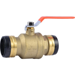 SharkBite UXLBV54 2 Inch Brass Push Ball Valve Compatible with PEX, Copper, CPVC, PE-RT, and HDPE Pipes