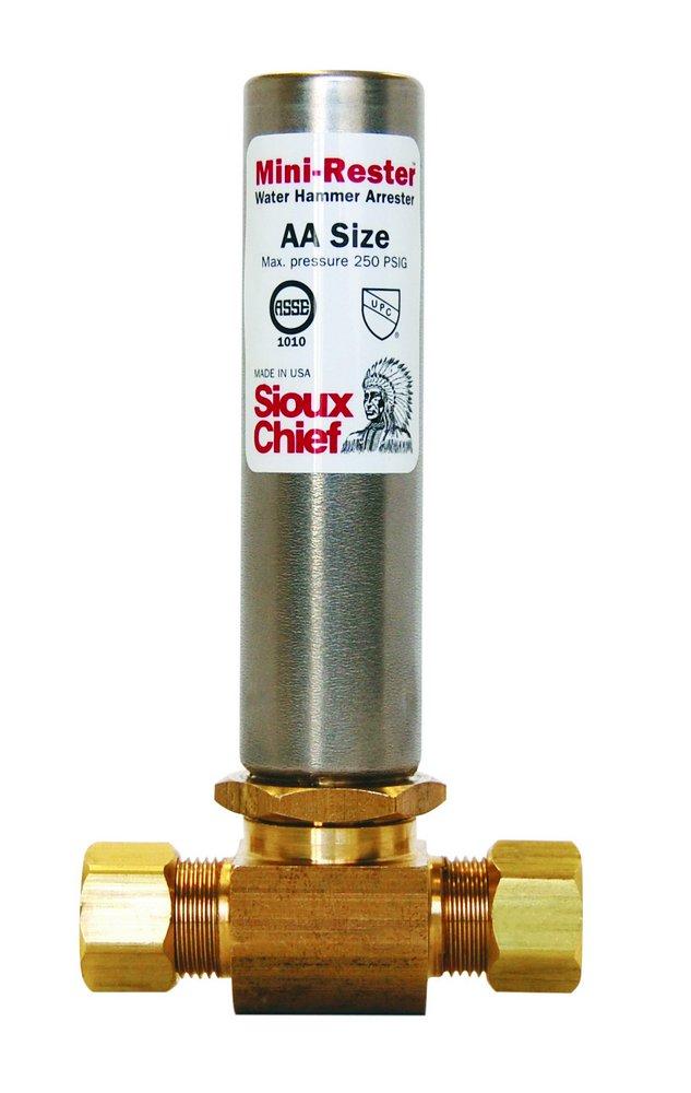 Sioux Chief 660-GTC1B Mini-Rester 3/8 in. Stainless Steel and Plastic OD Compression Water Hammer Arrestor