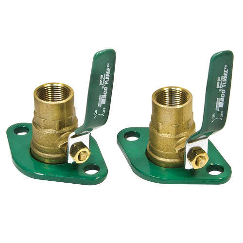 Taco SFL-125T Solid Brass Shut-Off Ball Valve and Swivel-Flange Set 1-1/4 NPT Lead Free SF-125T Replacement