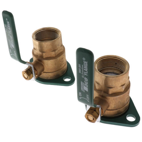 Taco SFL-125T Solid Brass Shut-Off Ball Valve and Swivel-Flange Set 1-1/4 NPT Lead Free SF-125T Replacement