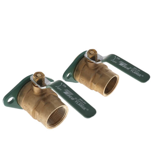 Taco SFL-125T Solid Brass Shut-Off Ball Valve and Swivel-Flange Set 1-1/4 NPT Lead Free SF-125T Replacement