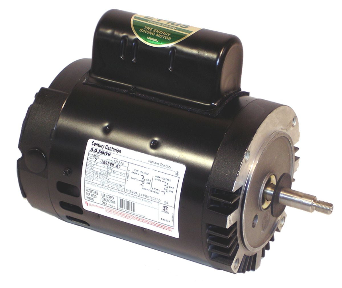 Century UB657 Pool and Spa Motor 1/2 HP 208-230/115V