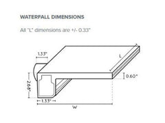 Custom Molded Products 25576-131-000 Classic Waterfall 6 Lip Bottom Port Gray 12 Inches