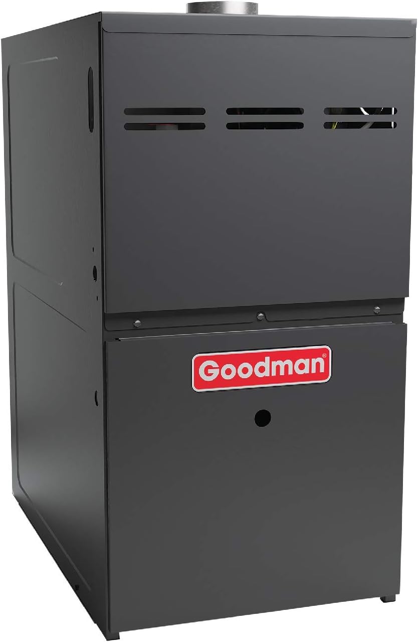 Goodman GMH81205DX Gas Furnace Two-Stage Burner Multi-Speed Blower Upflow Horizontal Low NOx 80% AFUE 120,000 BTU